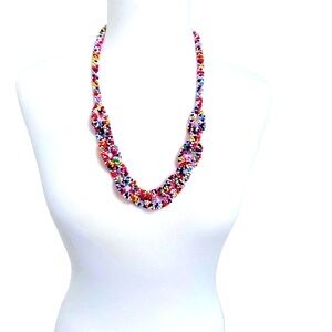 J Crew beaded chain link rope necklace